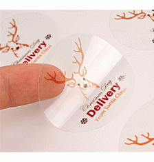 Nhãn decal nhựa trong suốt dạng tròn (300-500 nhãn)